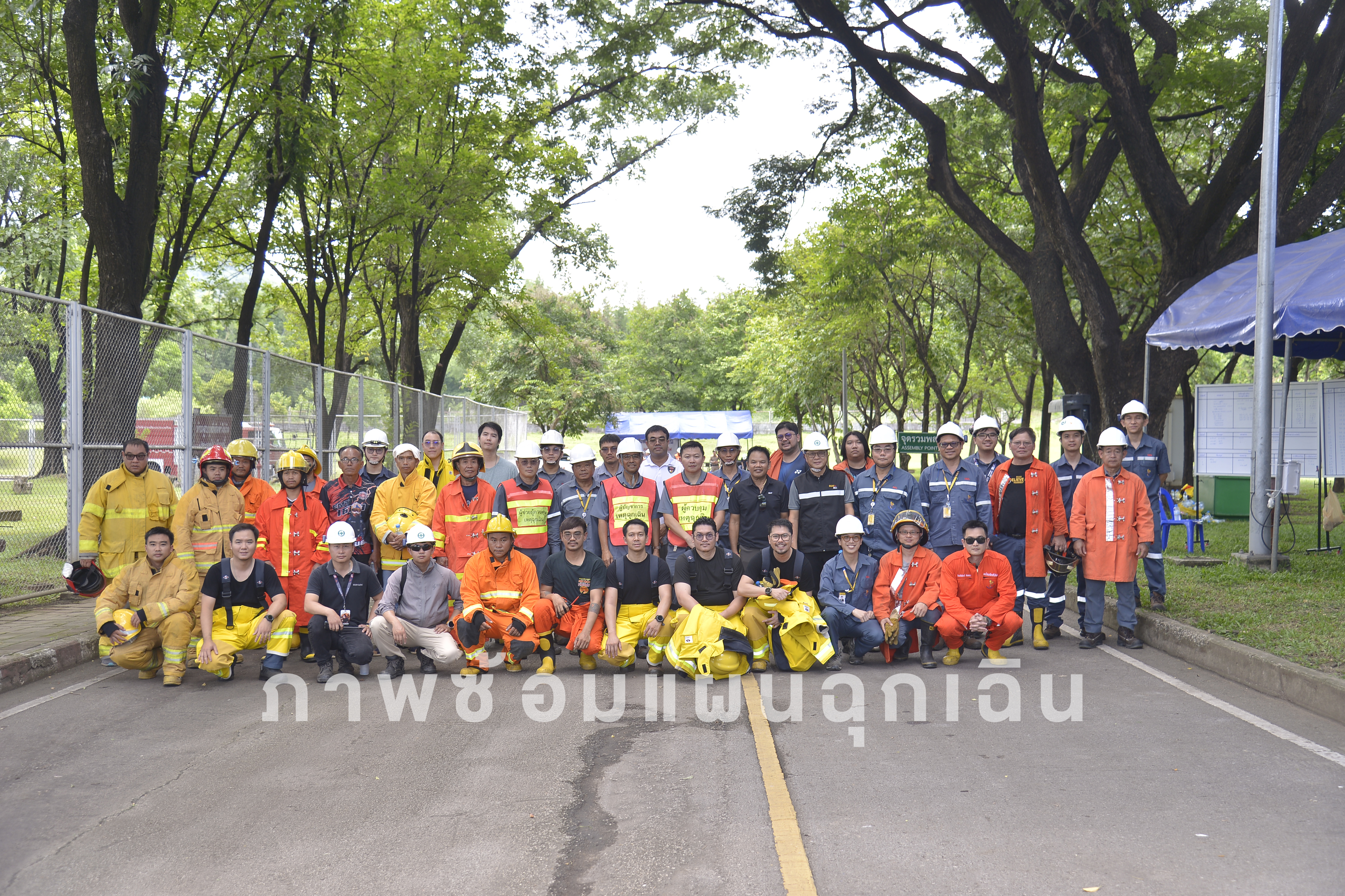 โรงไฟฟ้าแม่เมาะ ฝึกซ้อมแผนรองรับเหตุฉุกเฉินอัคคีภัยและอพยพหนีไฟ ความรุนแรงระดับ 3 และแผนรองรับเหตุฉุกเฉินการก่อวินาศกรรม ประจำปี 2569